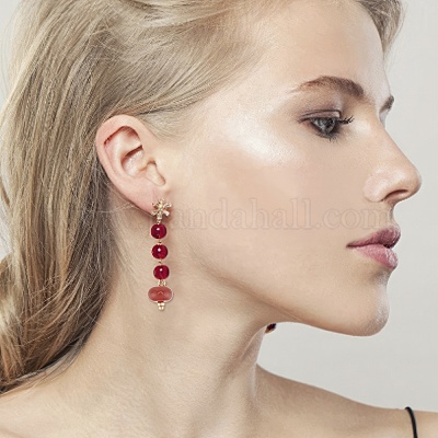 48 шт. 12 стиля смешанных драгоценных камней рондель шармы с полкой покрытие латунные петли FIND-DR0001-37-1