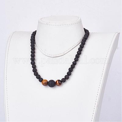 Природных драгоценных камней бисера ожерелья NJEW-JN01940-1