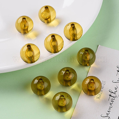 Прозрачные акриловые бусины X-MACR-S370-A16mm-737-1