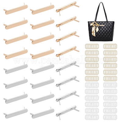 24 комплект 2-х цветных декоративных застежек из цинкового сплава для сумок&nbsp;FIND-WR0010-66-1