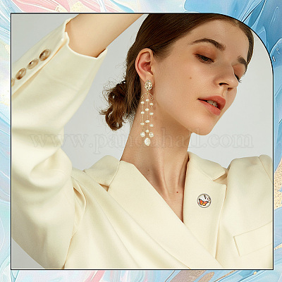 40 шт. 4 стиля брошь из нержавеющей стали 304 с кабошонами STAS-BBC0007-28-1