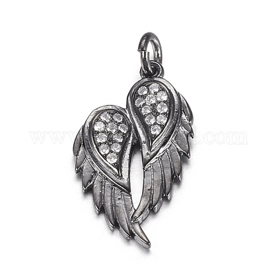 Латунные микро проложить кубического циркония подвески ZIRC-P060-23-1