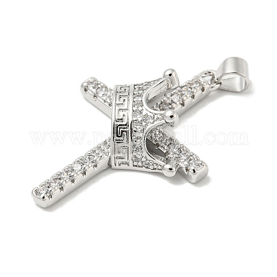 Стойки обшивки латунь микро проложить Циркон подвеску KK-F869-10P-1