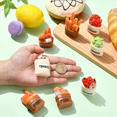 8шт 8 стиля смоляная имитация еды DJEW-CJ0001-08-1