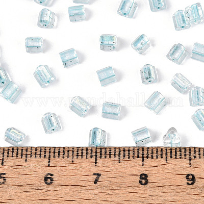 Прозрачные внутри цветные стеклянные бусины SEED-T007-13M-1-1