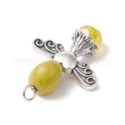 Подвески из синтетической бирюзы и стекла PALLOY-TA00113-04-1