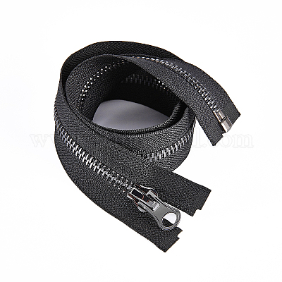 Black Resin Zipper Tape with Gunmetal Teeth