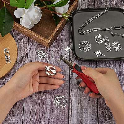 12 шт. 6 стиля подвески из нержавеющей стали 201 STAS-SZ0002-21-1