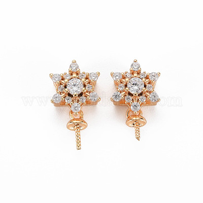 Латунная микропаве из прозрачного кубического циркония KK-S364-016-1