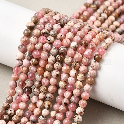 Натуральные бусины из родонита&nbsp;G-A293-B02-4mm-1