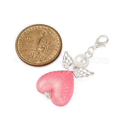 Сердце ангела светящийся акриловый кулон украшение HJEW-JM03806-02-1