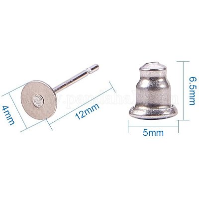 Комплекты фурнитуры для сережек из нержавеющей стали 304 STAS-PH0010-26P-1