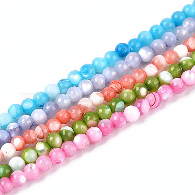 Нити бусин из окрашенных натуральных ракушек трохид/трохус SSHEL-T017-13M-1