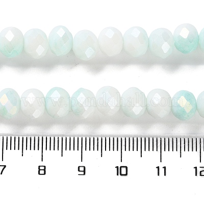 Стеклянные бусины с гальваническим покрытием  LAMP-S068-02G-1