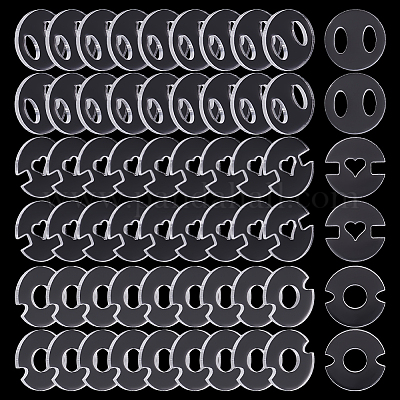 60шт 3 стиля акриловые помпоны для шапки пуговицы OACR-ME0001-19-1