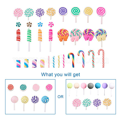 Кабошоны из полимерной глины ручной работы CLAY-TA0001-06-1