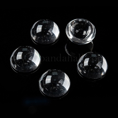 Прозрачный полукруглый стеклянные кабошоны GGLA-R027-16mm-1