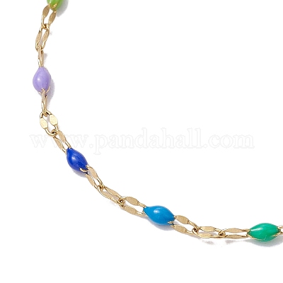 Браслеты из эмалированной нержавеющей стали 304 для женщин BJEW-JB10326-1