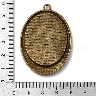 Старинные тибетском стиле сеттинги сплава подвеска кабошон X-TIBEP-M018-76AB-NF-1