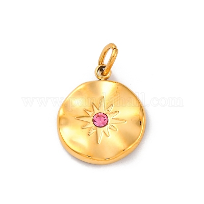 Подвески из нержавеющей стали 304 со стразами STAS-M110-21G-1