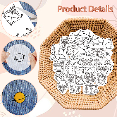 4 лист 11.6x8.2-дюймовых рисунков вышивки палочками и стежками DIY-WH0455-214-1