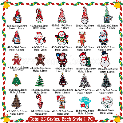 25 шт. подвески из дерева с принтом в 25 стилях WOOD-GA0001-95-1