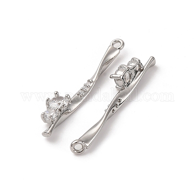 Латунные микро проложить кубического циркония подвески KK-Z112-03P-1