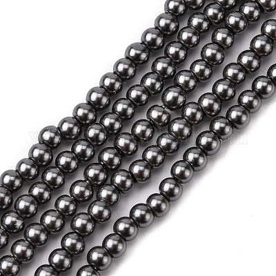 Экологичные стеклянные жемчужные бусины HY-J002-4mm-HX088-1