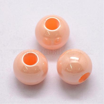 ABS Plastic Imitation Pearl European Beads OACR-L008-12mm-A01-1