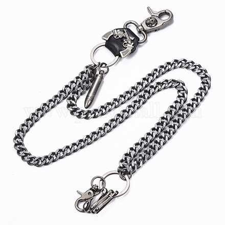 Alloy Two-Tiered Curb Chain Belts AJEW-H011-09-1