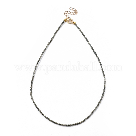Facettierte Rondelle Glasperlen Halsketten NJEW-JN03004-06-1
