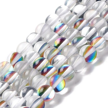 Synthetic Moonstone Beads Strands G-E573-02B-21-1