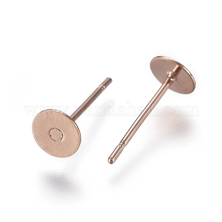Accessoires de puces d'oreilles en 304 acier inoxydable STAS-E484-67A-RG-1