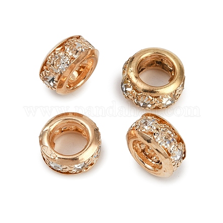 Латунные бусины со стразами  KK-U071-02C-01KCG-1