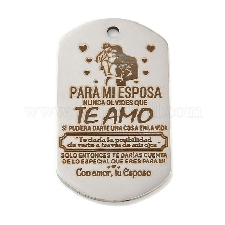 Не тускнеющие подвески ко дню святого валентина из нержавеющей стали 201 STAS-L079-02P-03-1