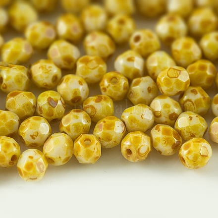 Perles de verre polies au feu tchèques X-GLAA-F100-C16-1