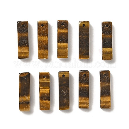 天然石タイガーアイペンダント  直方体のチャーム  24.5~25x6.5~7x6.5~7mm  穴：1.5mm G-L593-01G-1