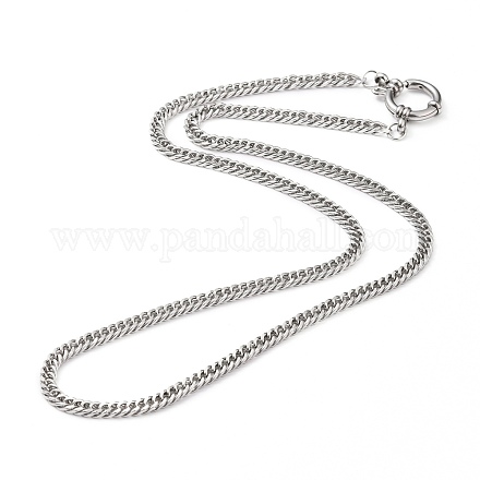 304 cadenas de bordillo gruesas de acero inoxidable con corte de diamante NJEW-JN03213-02-1