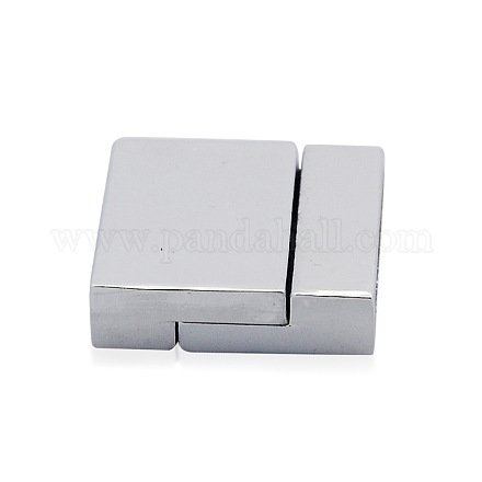 Nickel Free & Lead Free Platinum Alloy Rectangle Magnetic Clasps PALLOY-J377-43P-NR-1
