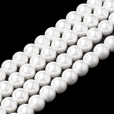 Chapelets de perles de coquille BSHE-S301-10mm-04-1