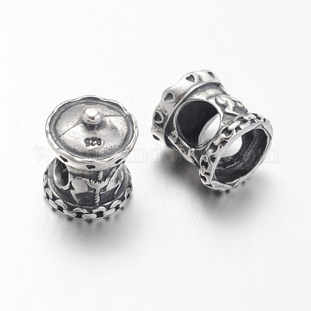 Carousel Sterling Silver European Style Beads OPDL-E004-15AS-1