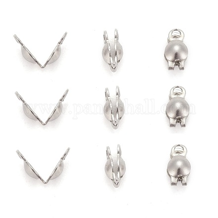 Stainless Steel Bead Tips X-STAS-R061-05-1