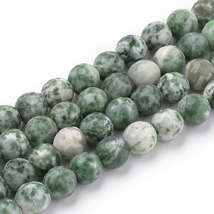 Qinghai natural de abalorios de jade hebras G-Q462-97-10mm-1