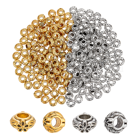 200 шт. 2 цвета бусины из сплава в тибетском стиле FIND-PH0021-70-1