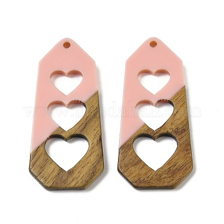 Подвески из смолы и ореха WOOD-I013-06C-1