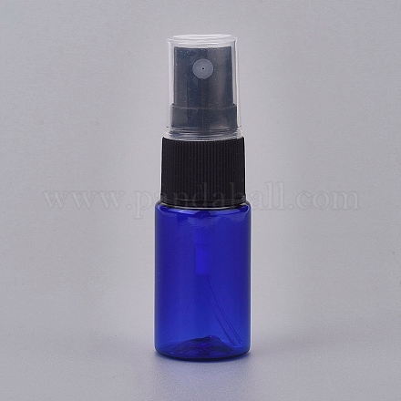 プラスチックスプレーボトル  細かいミストスプレーとダストキャップ付き  詰め替え式ボトル  ブルー  7.7cm  ボトル：5.1x2.3cm容量：10ミリリットル MRMJ-WH0059-31-1