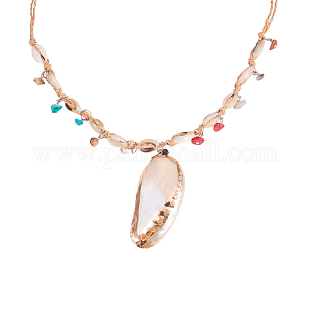 Pandahall Elite – colliers avec pendentifs en perles de coquillage NJEW-PH0001-12-1