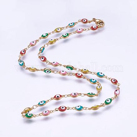 304 Stainless Steel Chain Necklaces STAS-P164-30G-1