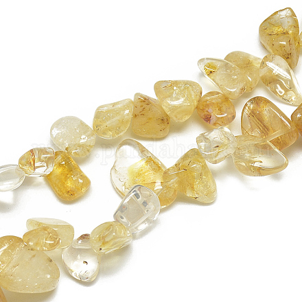 Chapelets de perles de citrine naturelle G-S316-38-1