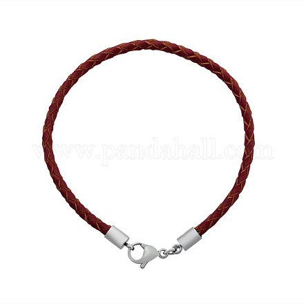 Braided Leather Cord Bracelet Makings MAK-M020-09-D-1